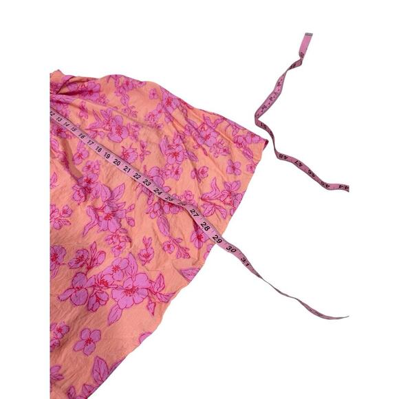 Oddi Boutique Bright Orange Pink Floral Off The Shoulder Blouse Top Womens 2XL - Picture 6 of 6